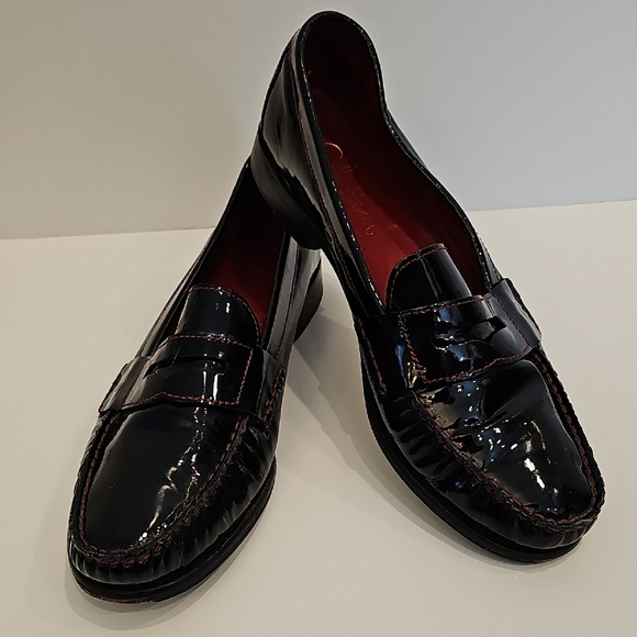 Cole Haan Shoes - Cole Haan Black Patent Leather Penny Loafers Size 8B